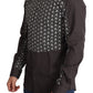Gold Brown Slim Fit Dress Shirt with Skull Print