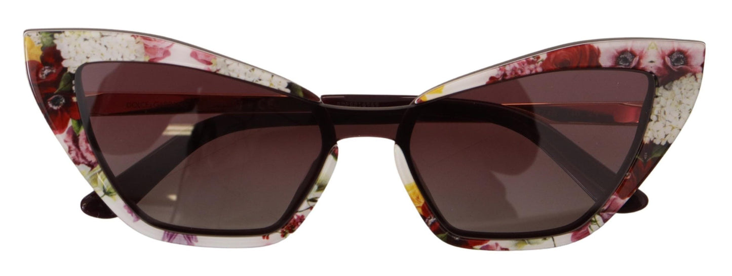 Multicolor Cat Eye Floral Sunglasses