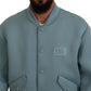 Elegant Light Blue Bomber Jacket