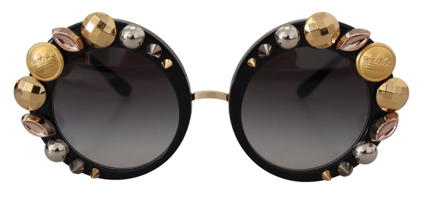 Elegant Round Embellished Sunglasses