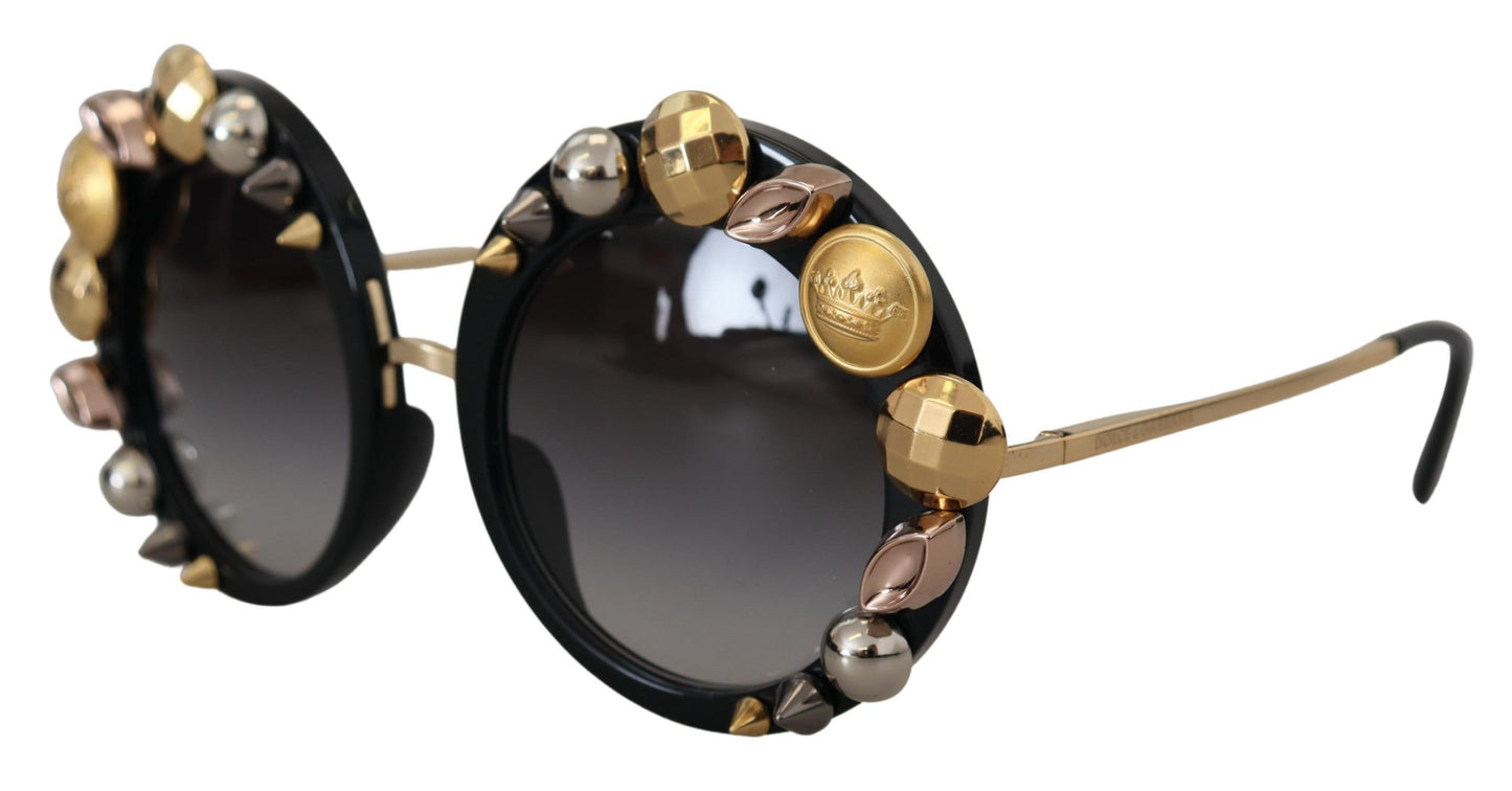 Elegant Round Embellished Sunglasses