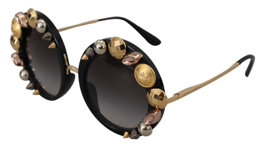 Elegant Round Embellished Sunglasses