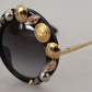 Elegant Round Embellished Sunglasses