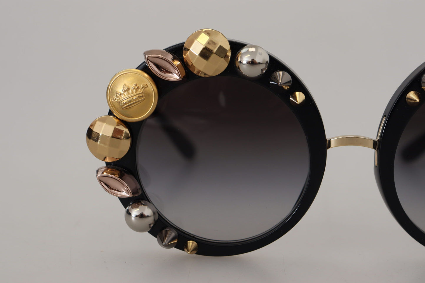 Elegant Round Embellished Sunglasses