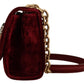 Velvet Bordeaux Mini Crossbody Elegance