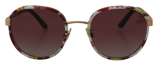 Elegant Round Floral Sunglasses for Women