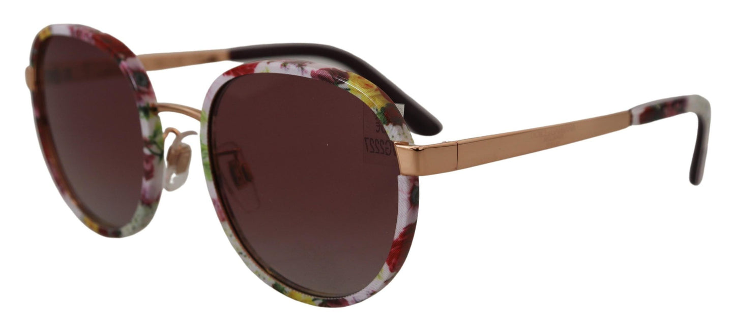 Elegant Round Floral Sunglasses for Women