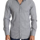 Elegant Black Cotton Dress Shirt