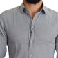 Elegant Black Cotton Dress Shirt