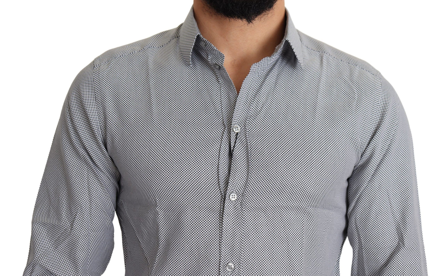 Elegant Black Cotton Dress Shirt