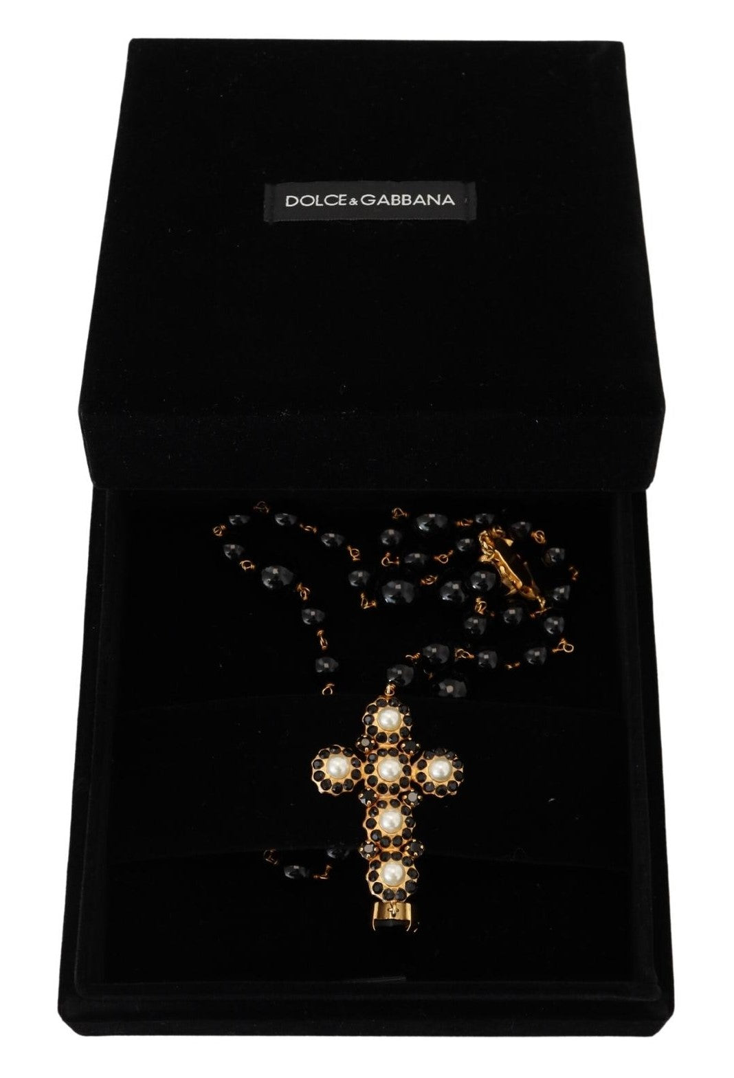 Elegant Gold Crystal Cross Necklace