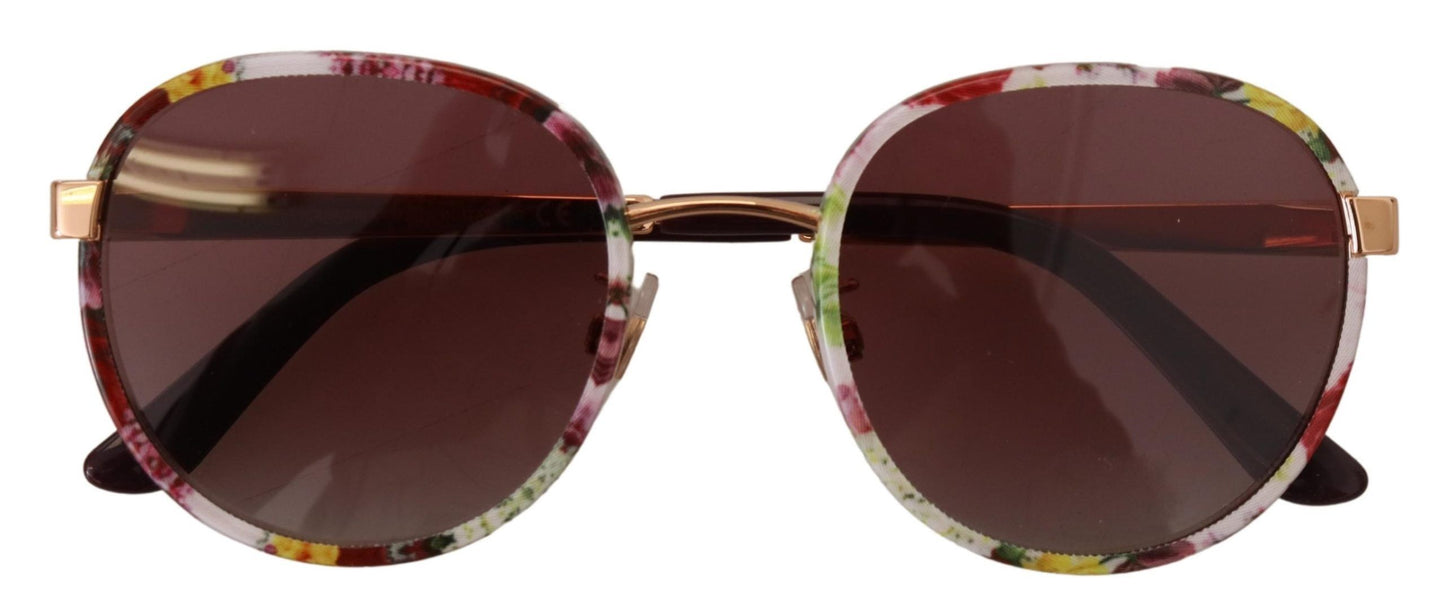 Elegant Round Floral Sunglasses for Women