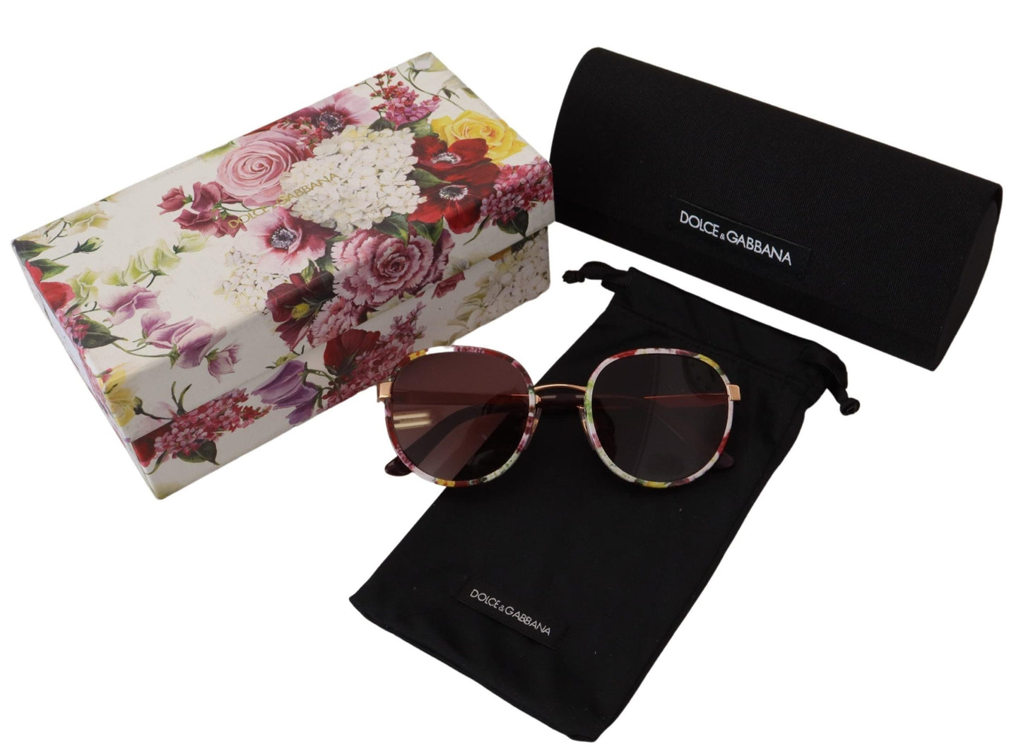 Elegant Round Floral Sunglasses for Women