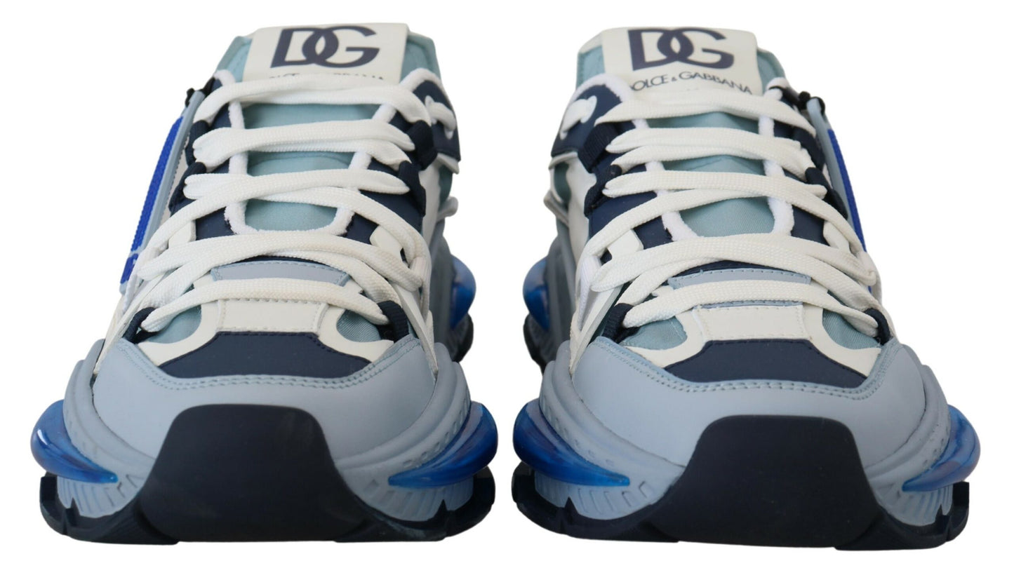 Chic Space-Inspired Sneakers in White & Blue