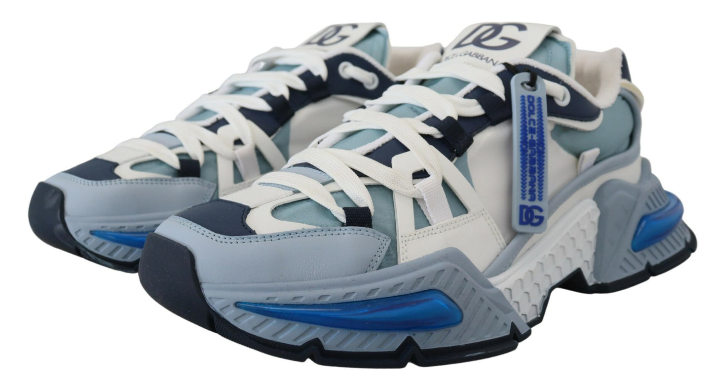 Chic Space-Inspired Sneakers in White & Blue