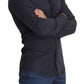 Elegant Black Slim Fit Cotton Dress Shirt