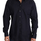 Elegant Slim Fit Black Dress Shirt