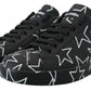 Star-Embellished Leather Low Top Sneakers