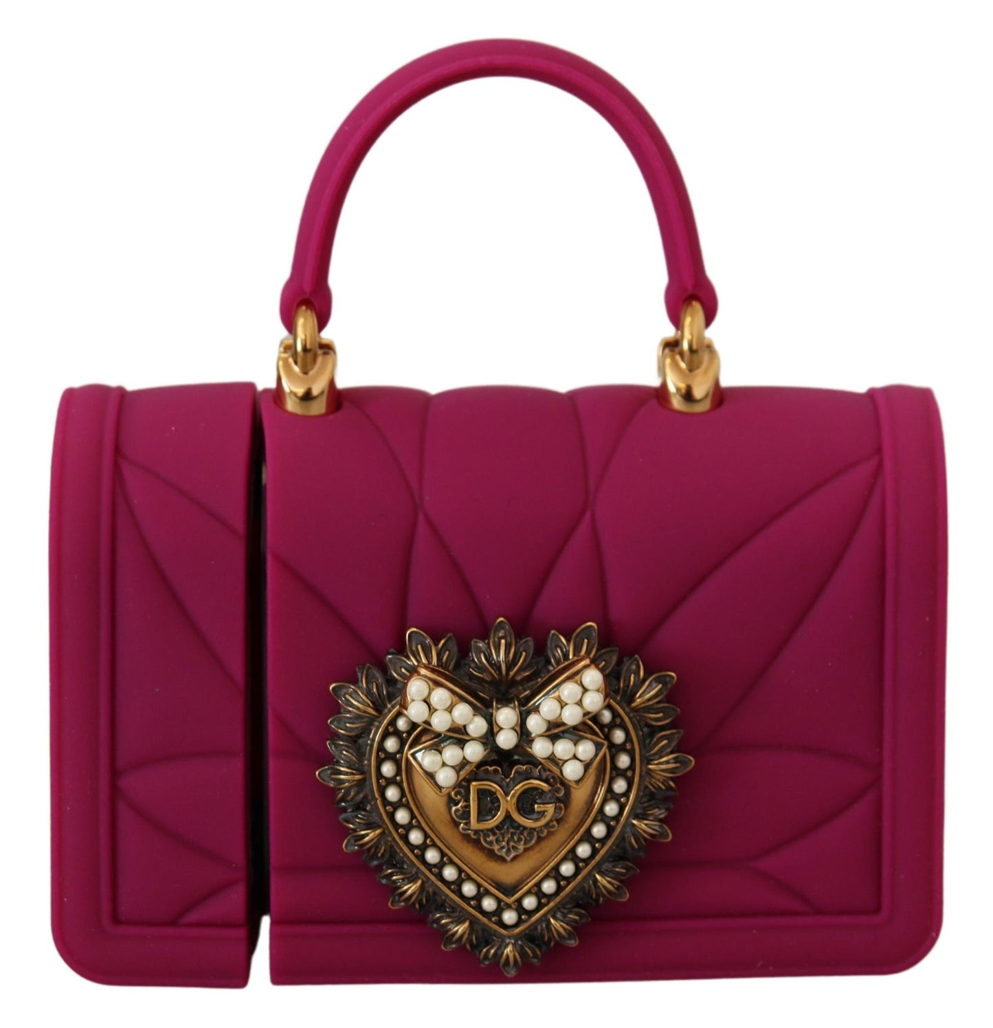 Chic Pink Silicone Airpod Case with Gold Accents