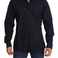 Elegant Slim Fit Black Dress Shirt