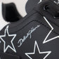 Star-Embellished Leather Low Top Sneakers