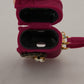 Chic Pink Silicone Airpod Case with Gold Accents
