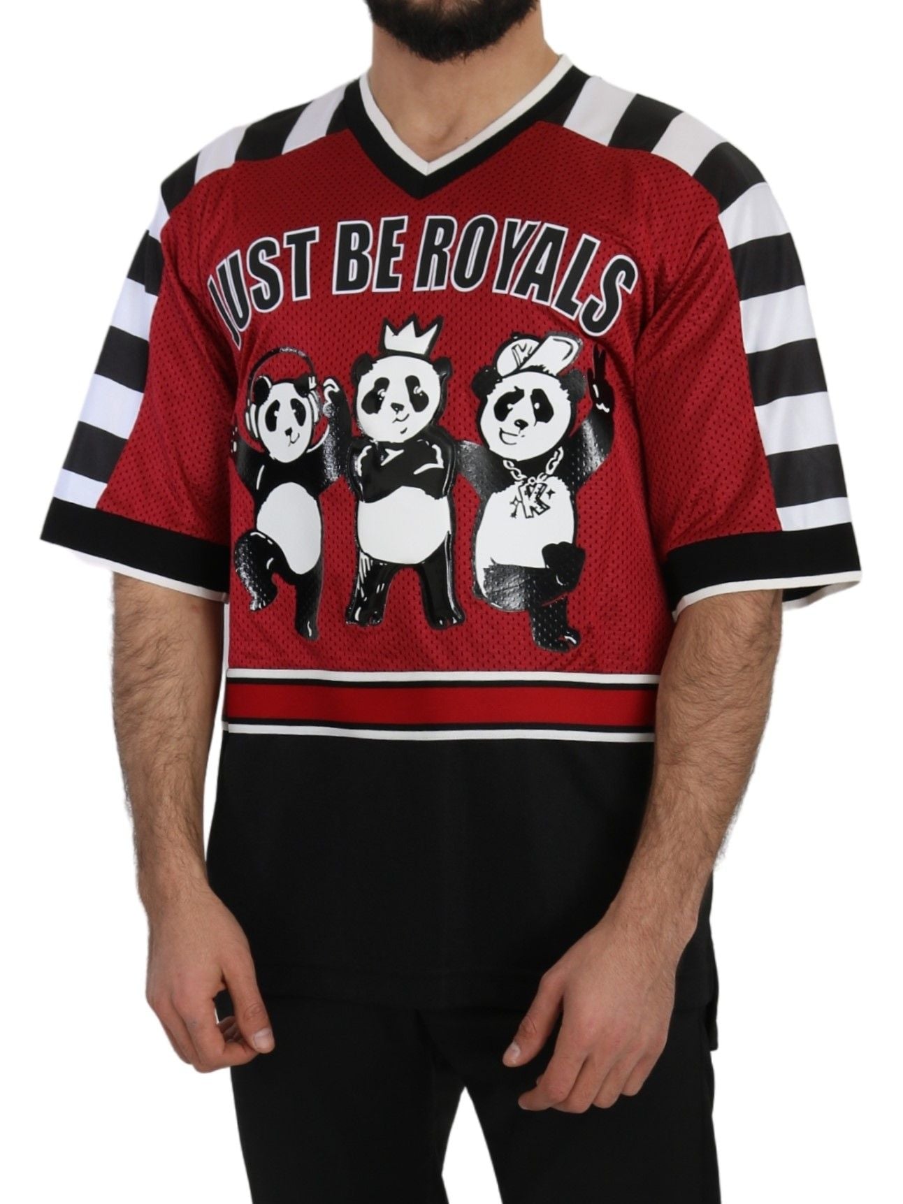 Panda Print Red Short Sleeve Luxury Tee