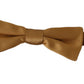 Opulent Gold Silk Tied Bow Tie