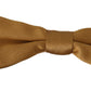 Opulent Gold Silk Tied Bow Tie