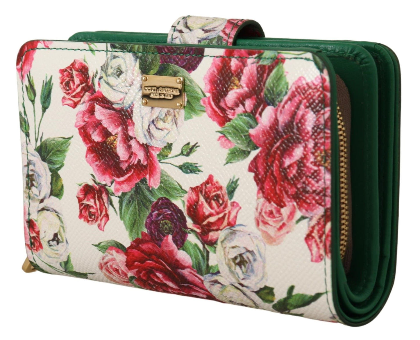 Multicolor Floral Leather Continental Wallet