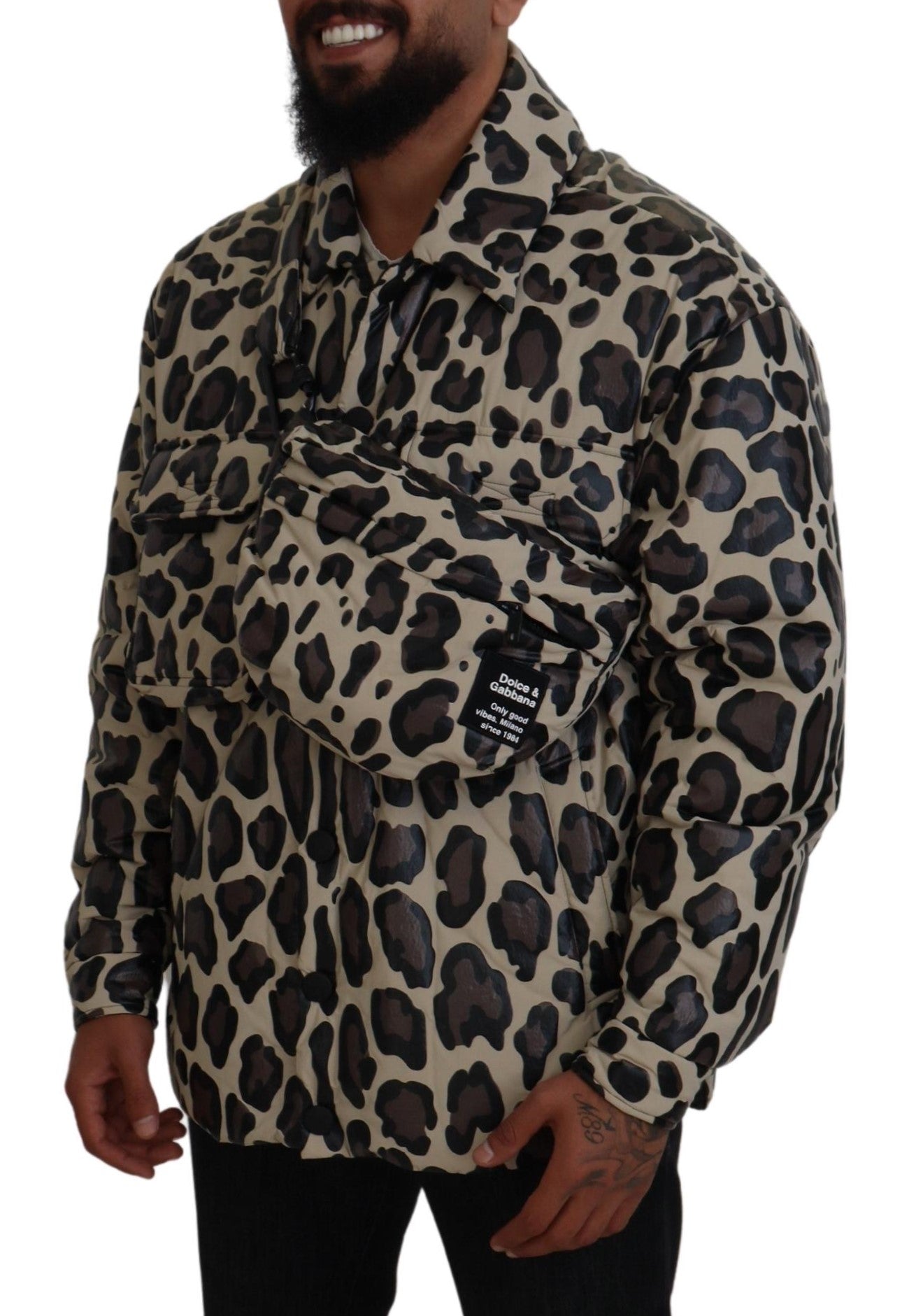 Multicolor Leopard Print Parka Jacket