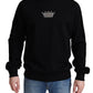 Elegant Crystal Crown Crewneck Sweater