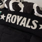 Elegant Black Puffer Jacket with Knit Logo Details
