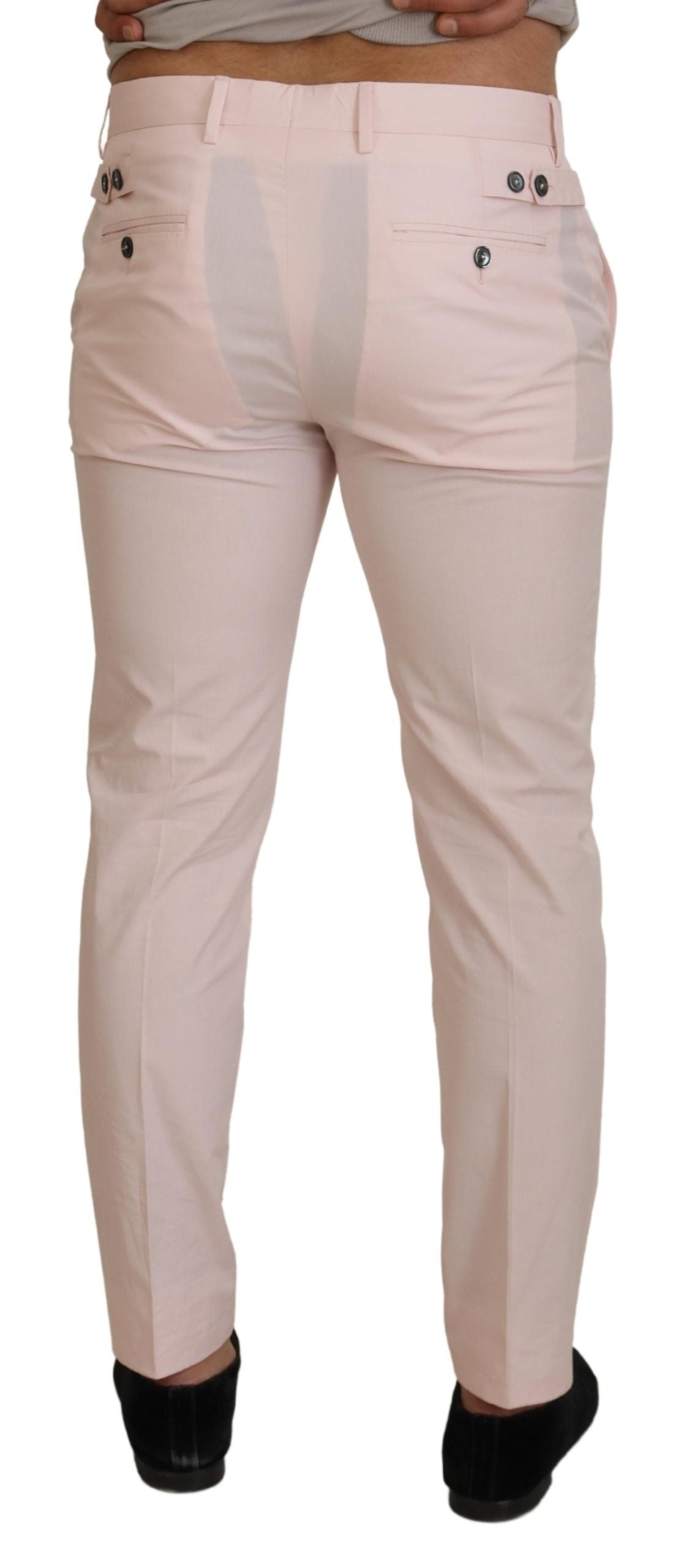 Pink Cotton Chino Men Formal Pants