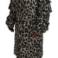 Opulent Leopard Print Parka Jacket