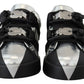 Exclusive Silver and Black Low Top Leather Sneakers