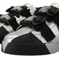 Exclusive Silver and Black Low Top Leather Sneakers