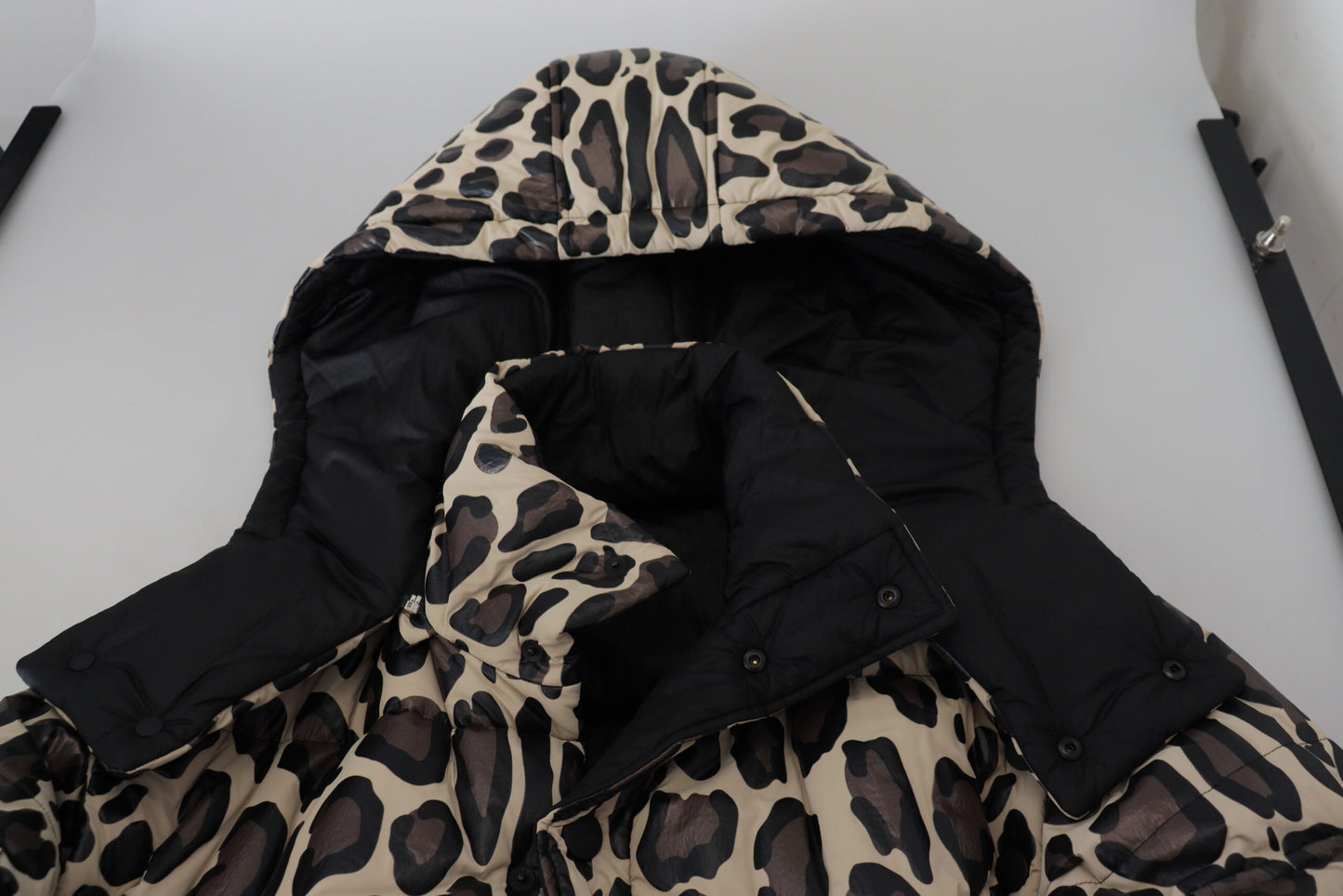 Opulent Leopard Print Parka Jacket