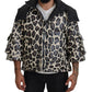 Opulent Leopard Print Parka Jacket