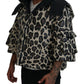 Opulent Leopard Print Parka Jacket
