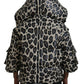 Opulent Leopard Print Parka Jacket