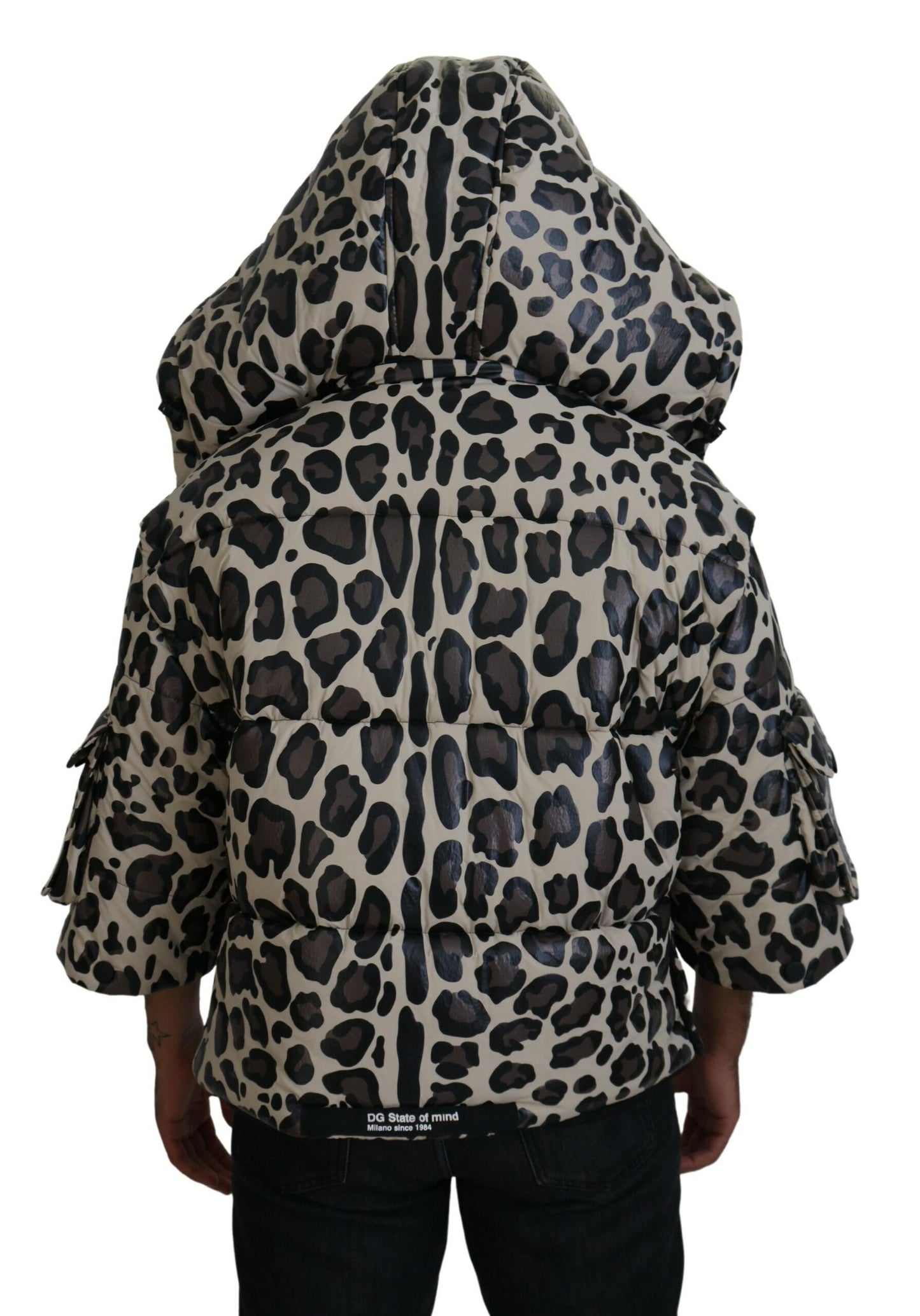 Opulent Leopard Print Parka Jacket