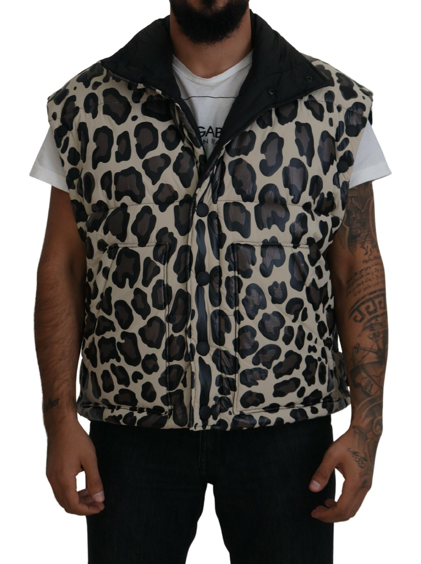 Opulent Leopard Print Parka Jacket