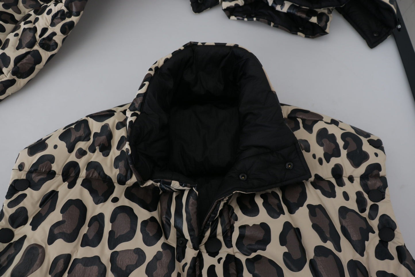 Opulent Leopard Print Parka Jacket