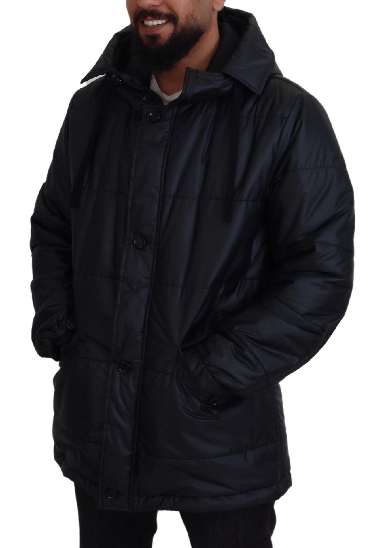 Chic Parka Hooded Black Jacket