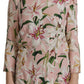 Chic Floral Print Round Neck Blouse