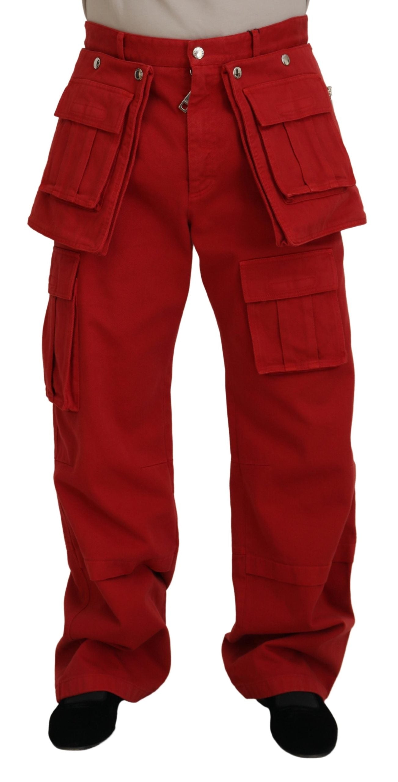 Exquisite Scarlet Carpenter Pants