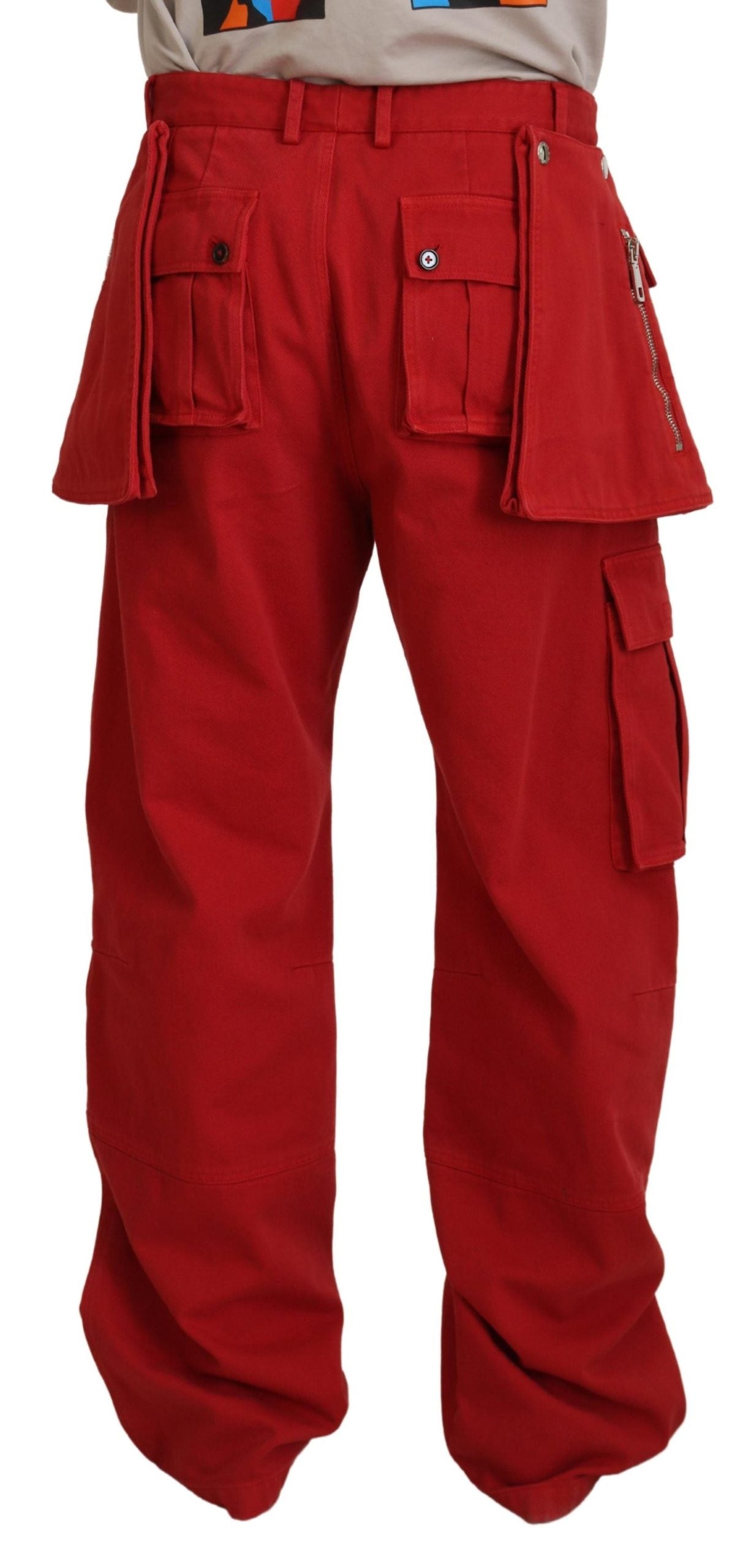 Exquisite Scarlet Carpenter Pants