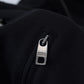 Sleek Black Hooded Bomber Jacket