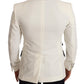 Elegant White Dot Pattern Slim Fit Blazer